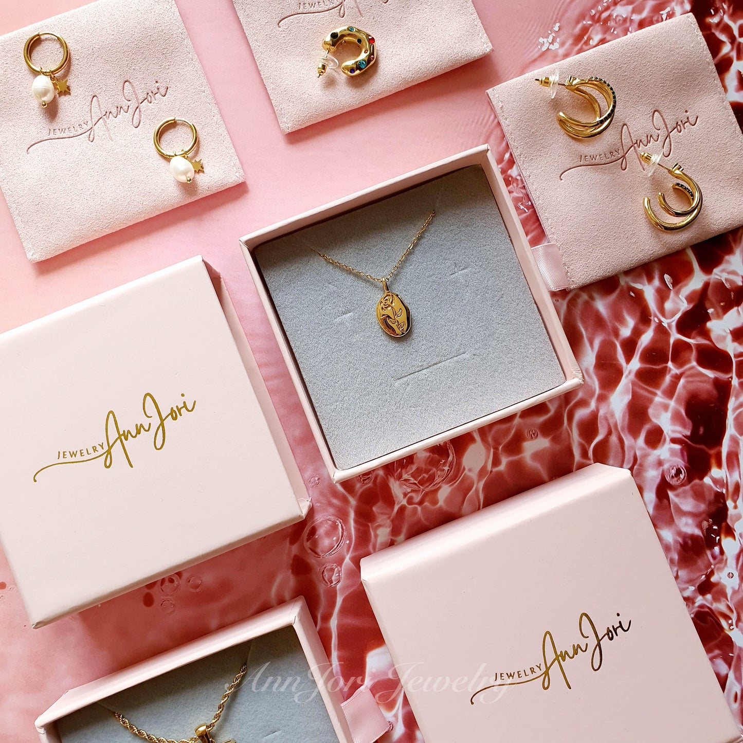 Audrey 18K Gold Plated Vintage Chunky Ball Hoop Earrings